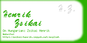 henrik zsikai business card